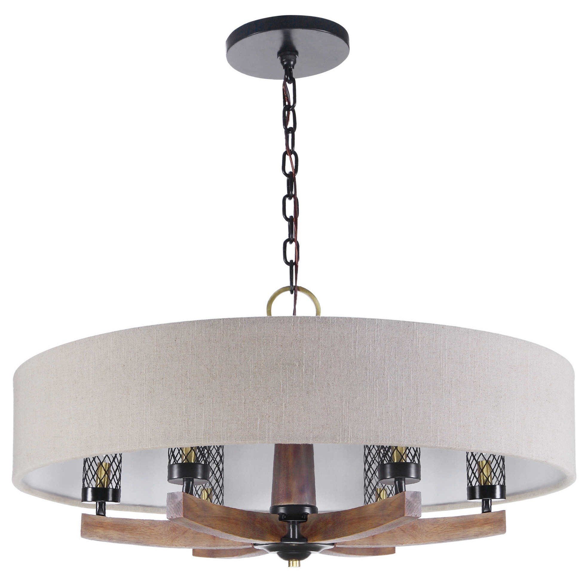 Uttermost Lighting Fixtures Chandeliers Woodall 6 Light Drum